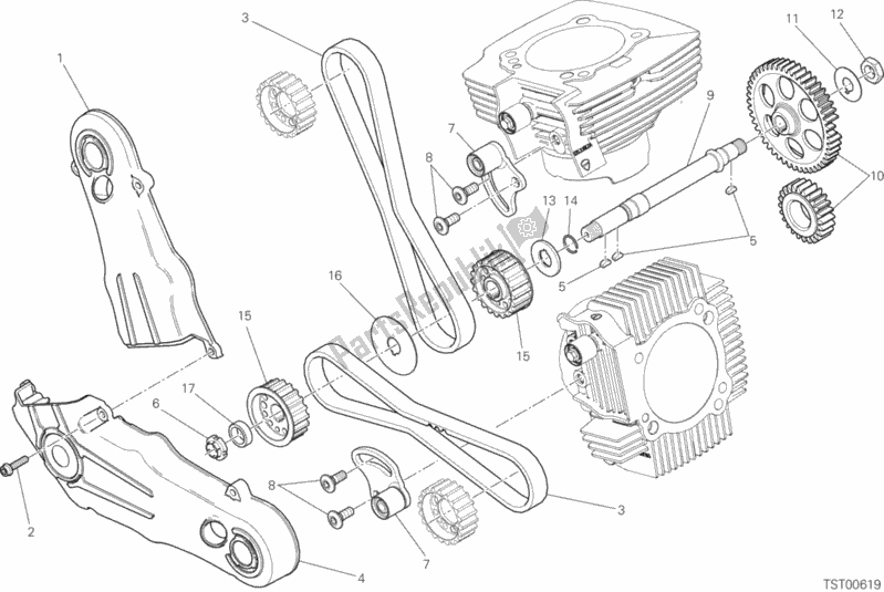 All parts for the Timing System of the Ducati Scrambler 1100 PRO 2020